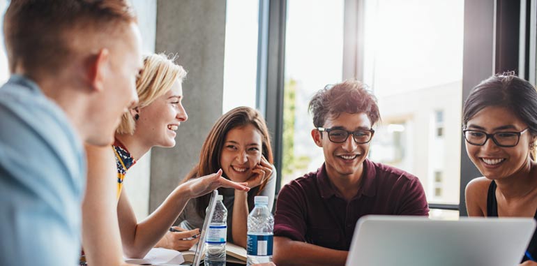 Digital marketers smiling