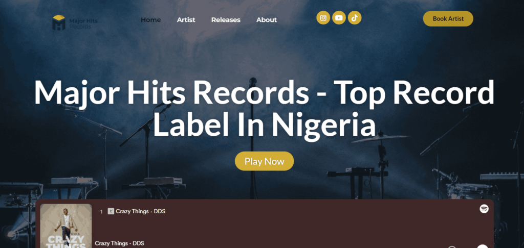 Major Hit Records website